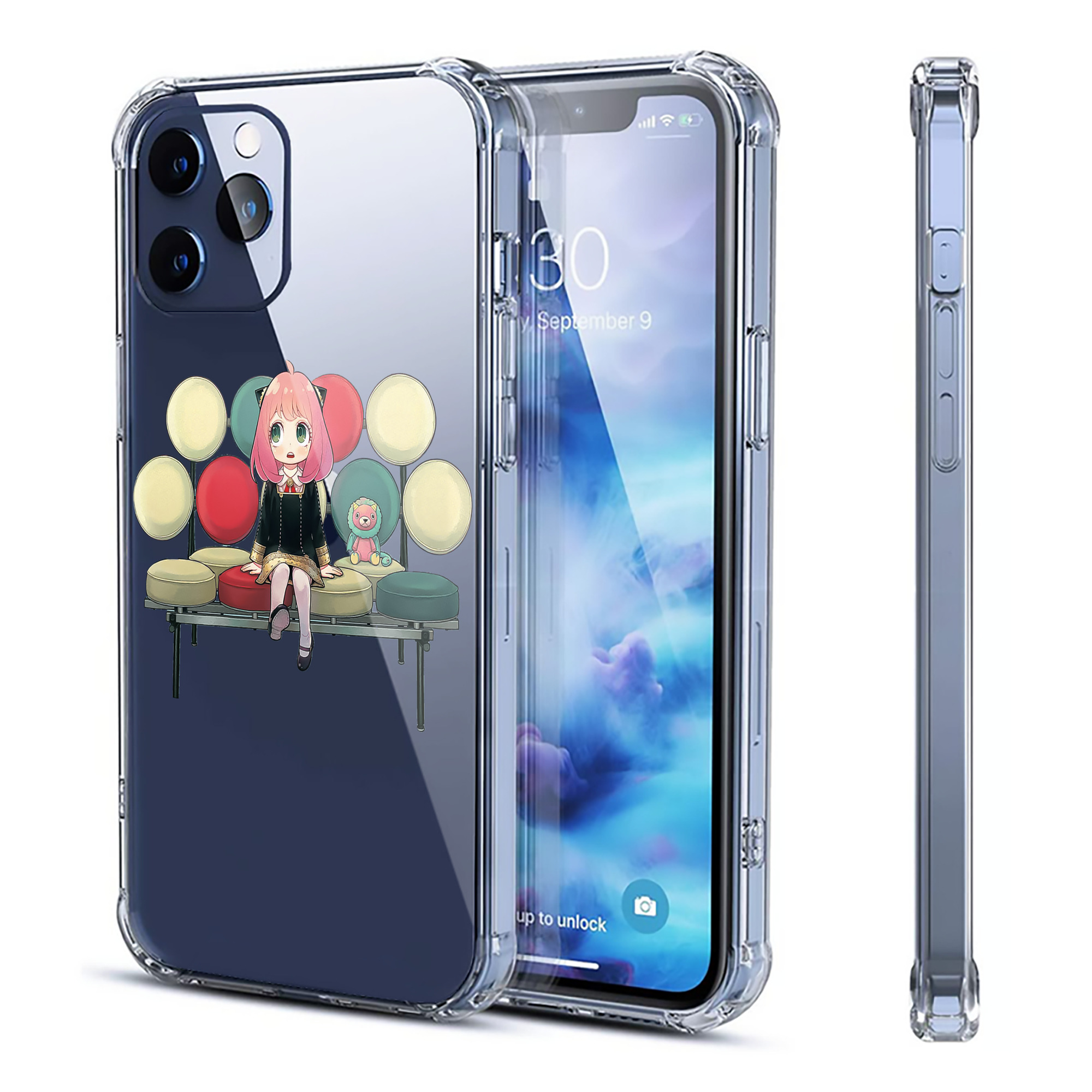 （画像用） SPY×FAMILY间谍家家酒 【iPhone 12シリーズ対応】透明スマホケース（クリアソフトケース）